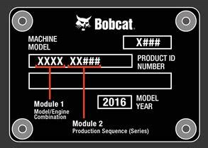 Serial Number Location for Bobcat Skidsteer Loaders Models 320, 325, 334, 418, E35, 322, 328, 337, 425, E42, 324, 331, 341, E32, E45, 418, E26, E35I, E42, E50, E63, 324, E32, E35, E45, E55, E85 Serial Number Examples 9 digits 562316266 VIN Number Location On either the right or left side on the front face of the machine below operators cab. . Decode bobcat serial numbers